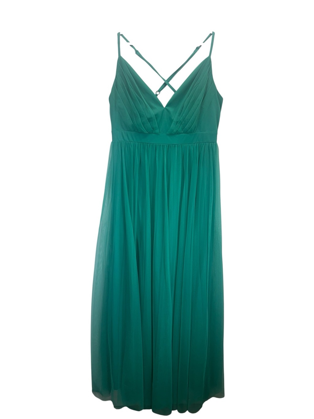 Emerald Sundae Green Spaghetti Strap Chiffon Maxi Dress
Size 20